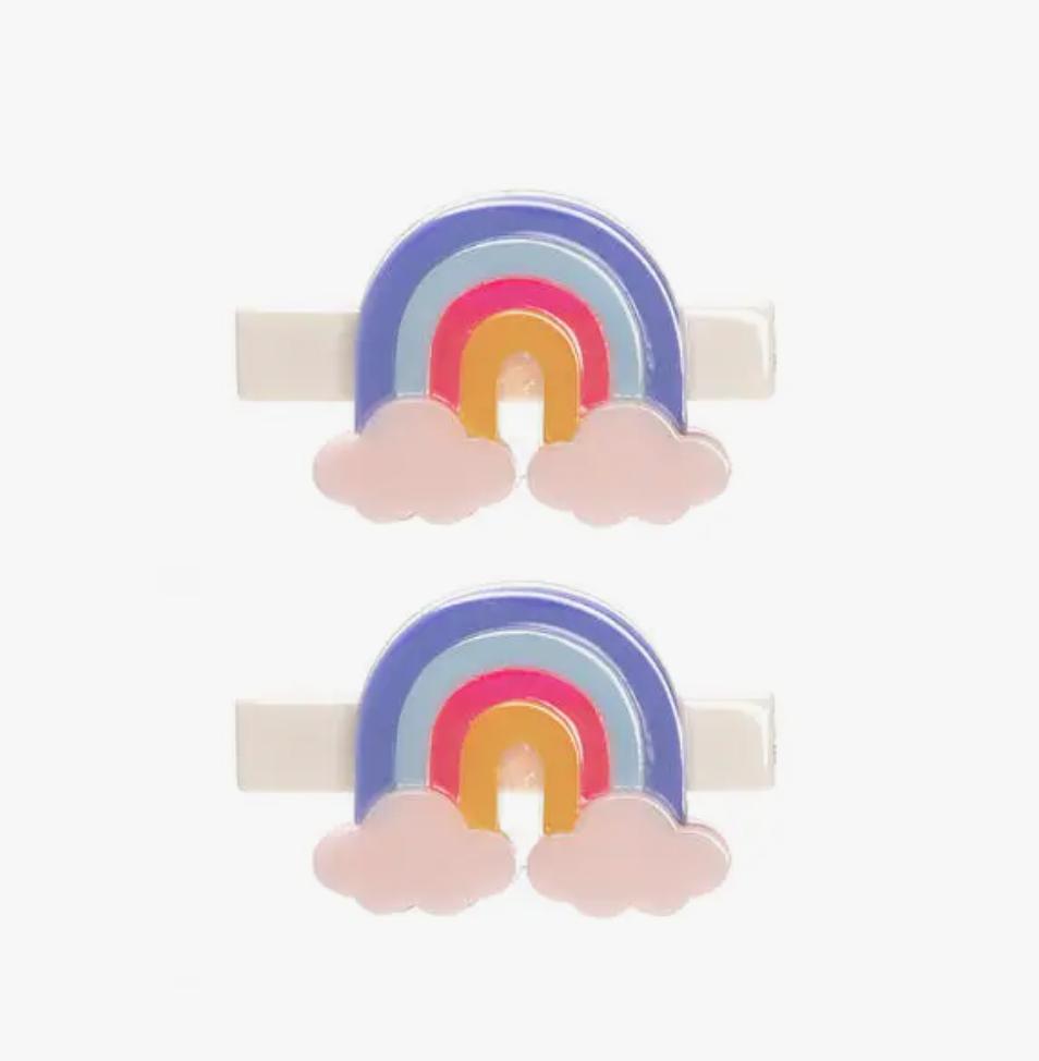 Colorful Rainbow & Clouds Clip