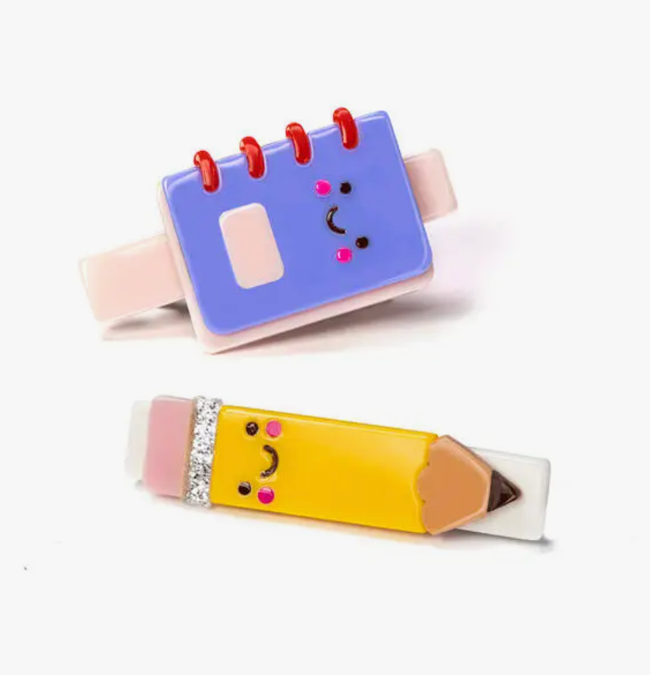 Blue Notebook & Pencil Clip Duo