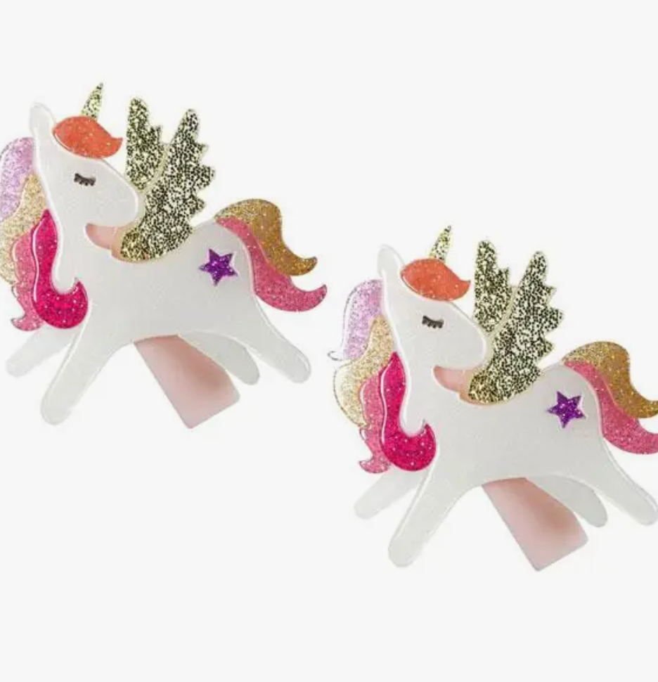 Gold Winged Unicorn Clip