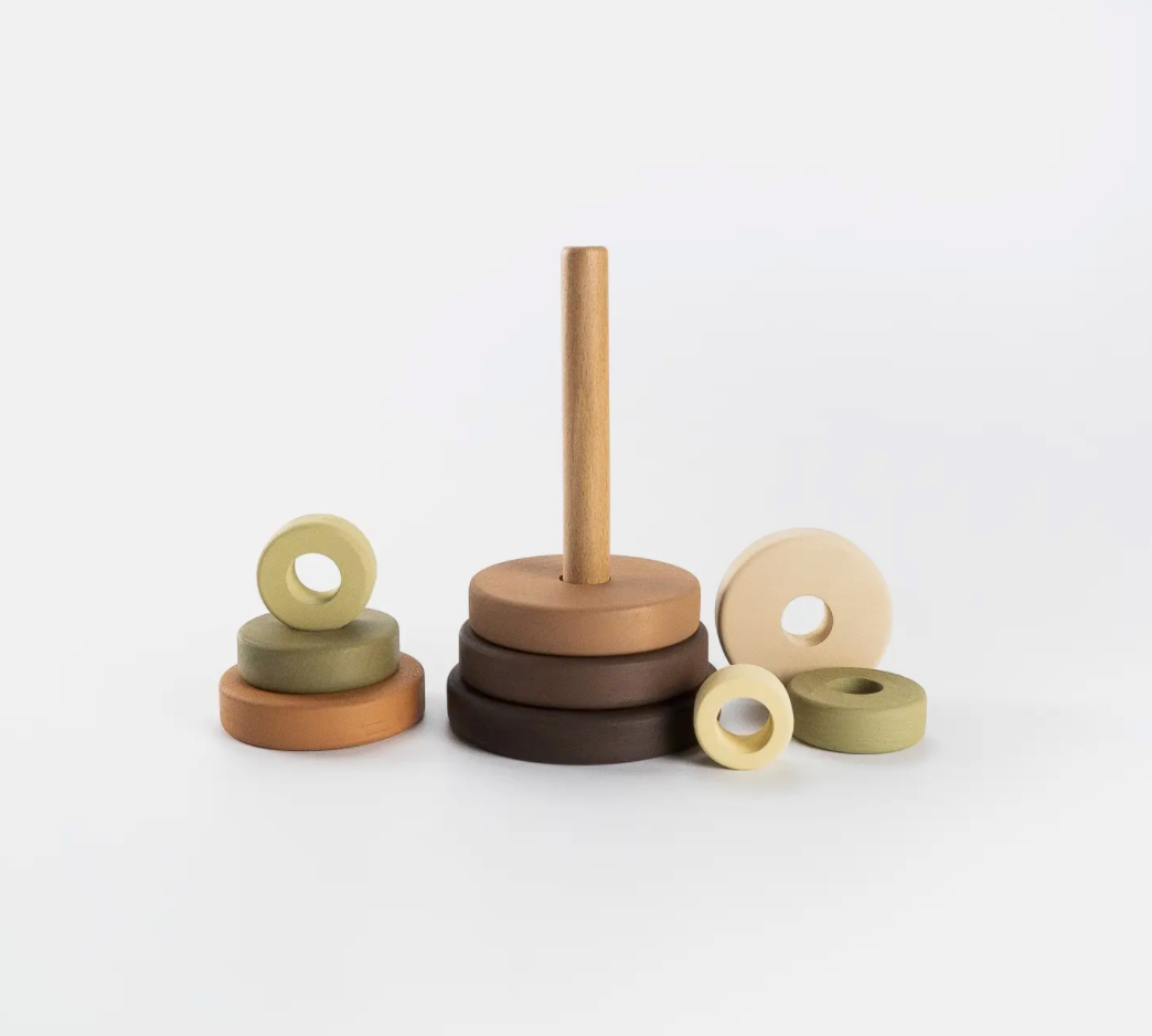 Large Ring Stacker - Olive Greens