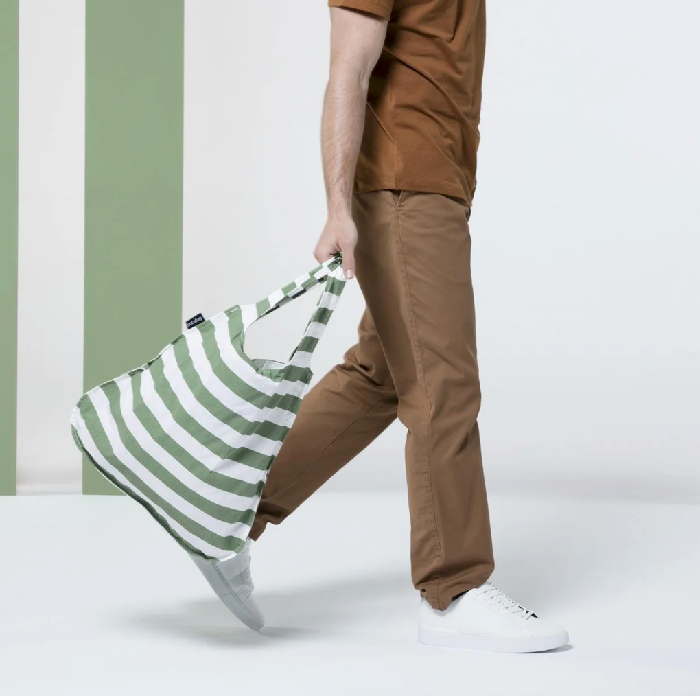 Tote + Backpack: Olive Stripes