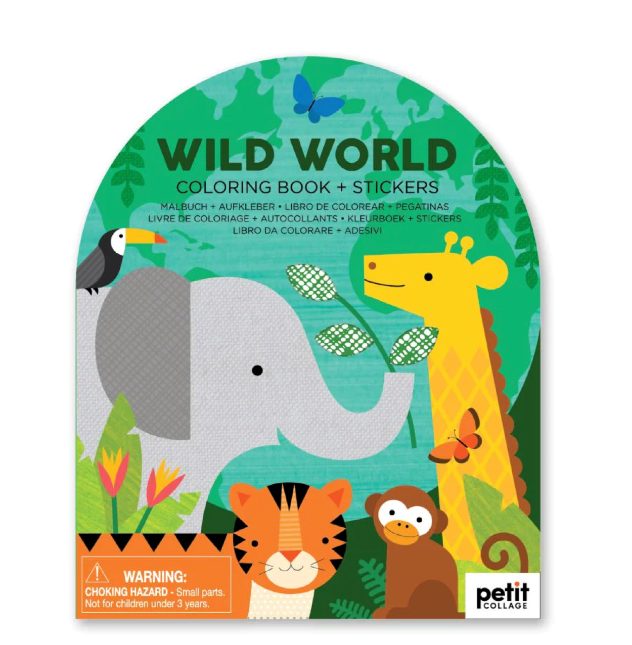 Coloring Book and Stickers: Wild World