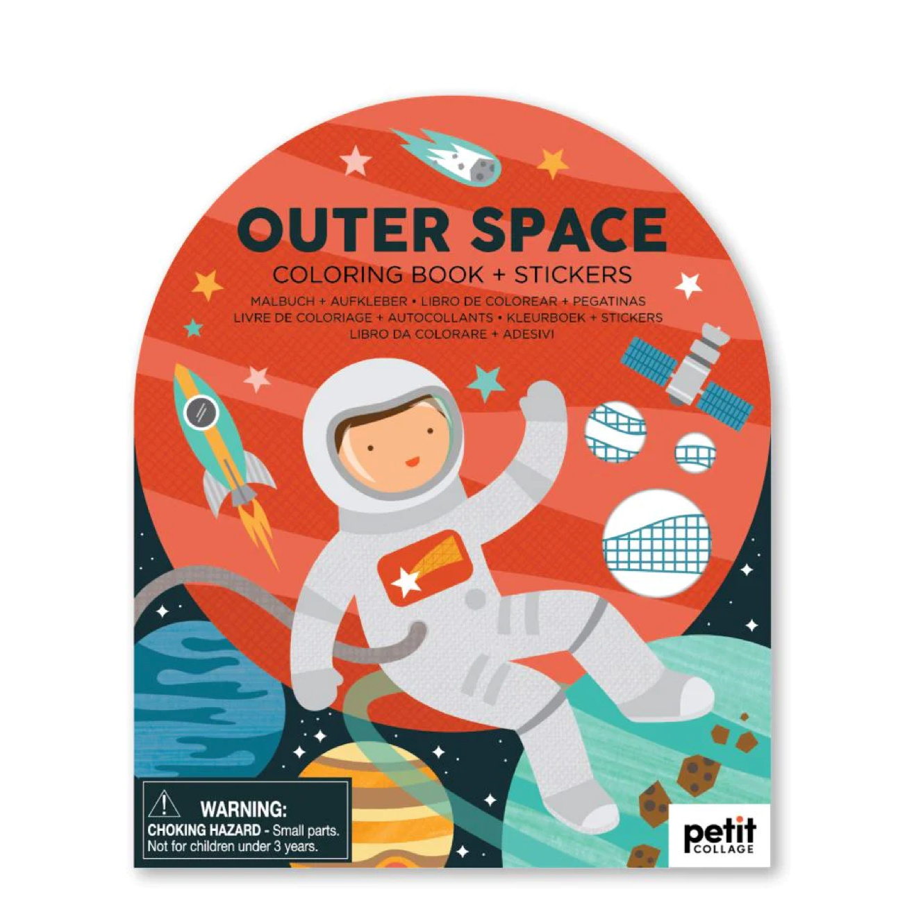 Coloring Book and Stickers: Outer Space