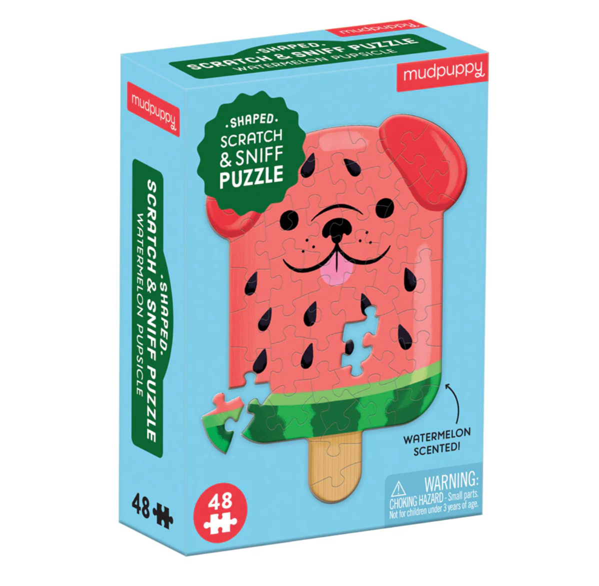 Scratch & Sniff Puzzle (48pc)- Watermelon Pup