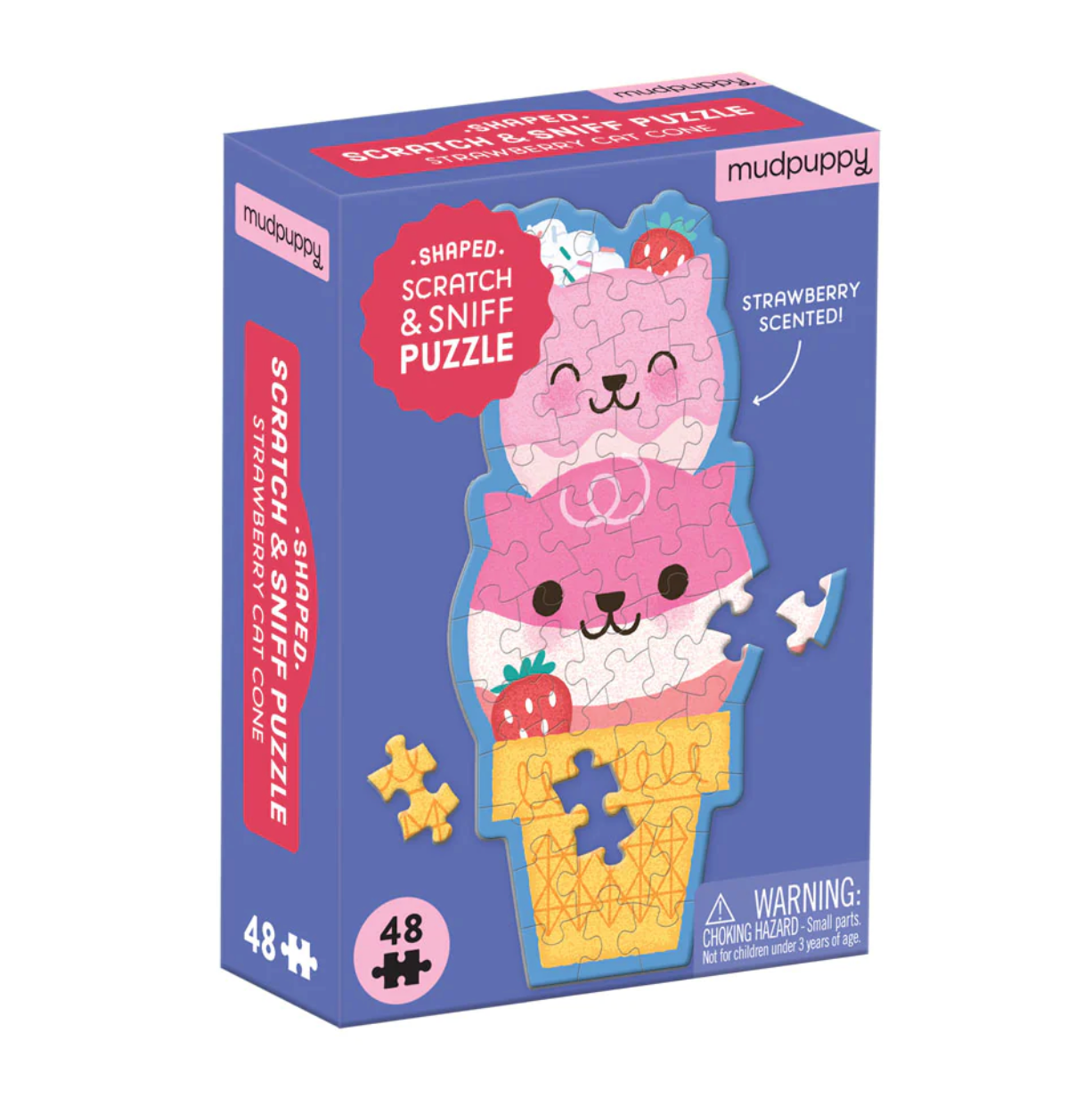 Scratch & Sniff Puzzle (48pc)- Strawberry Kitty