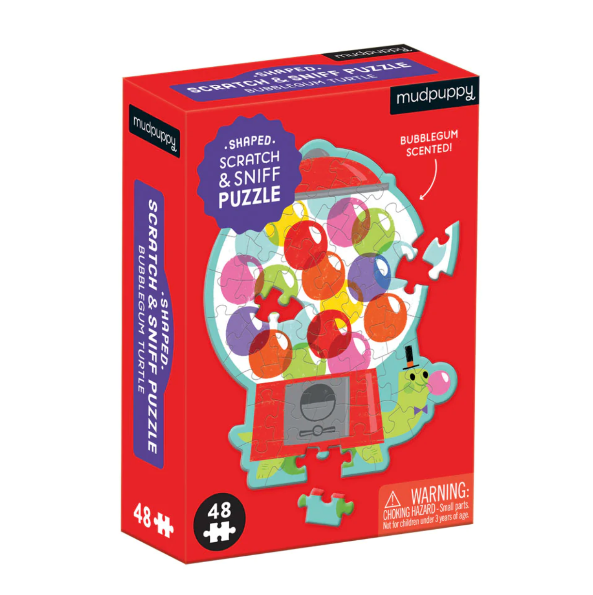 Scratch & Sniff Puzzle (48pc)- Bubblegum Turtle