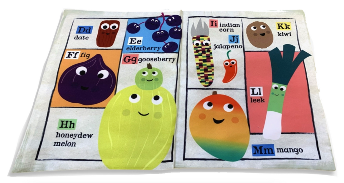 Nursery Times Crinkly Newspaper: Fruit and Veg ABC