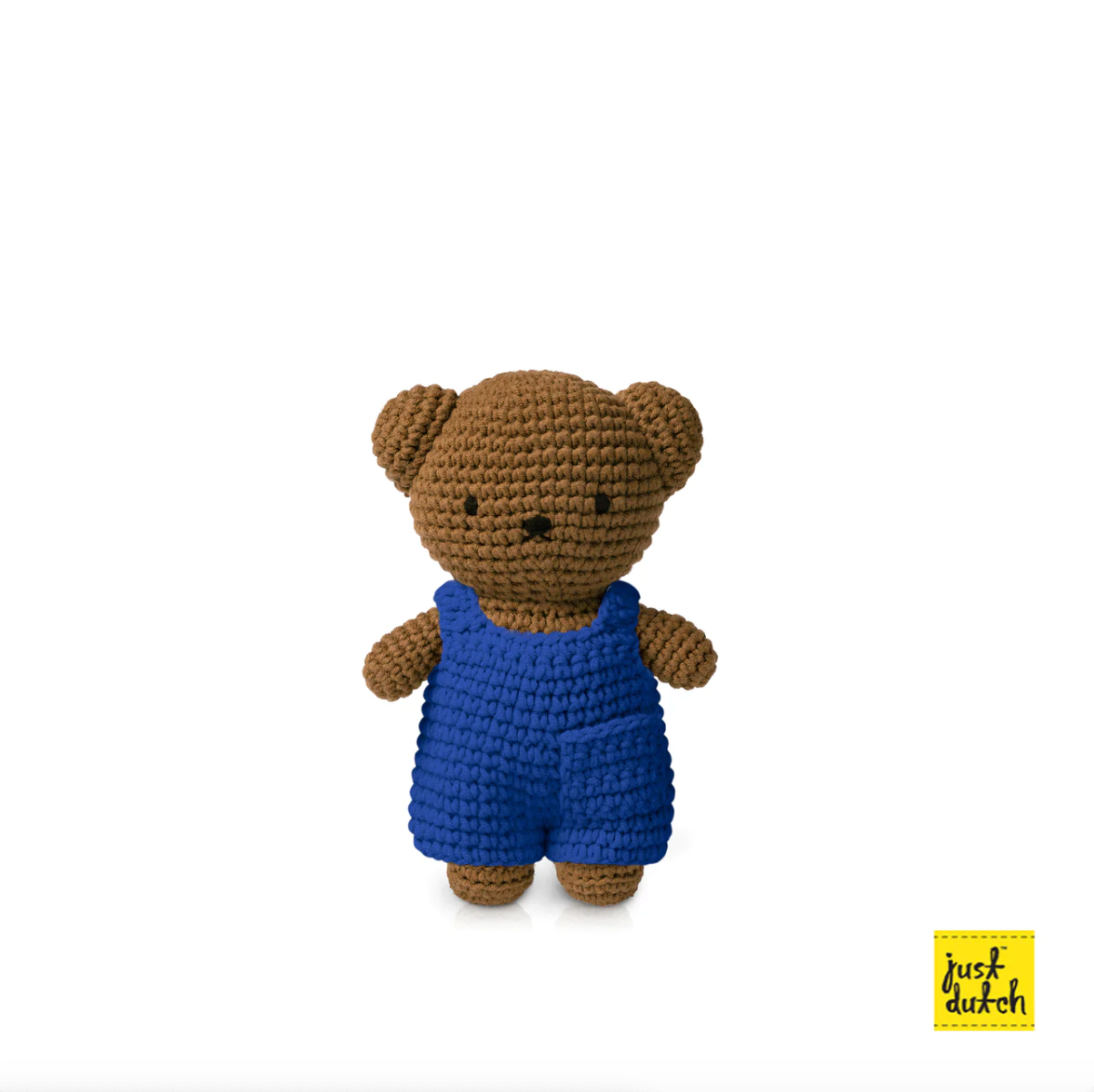 Boris Bear Soft Toy - Navy Blue Overalls