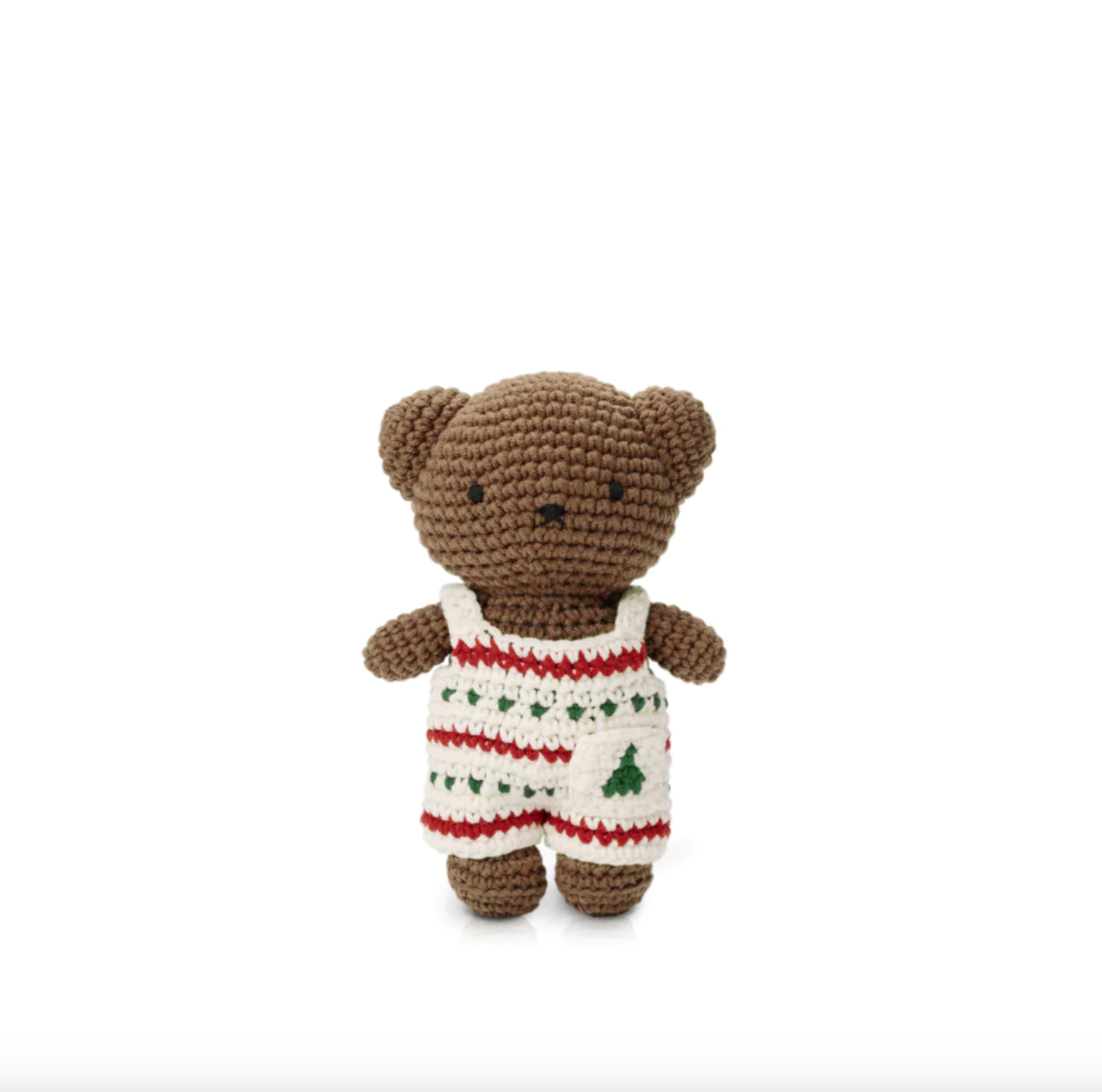 Boris Bear Soft Toy - Holiday Overalls + Red Hat