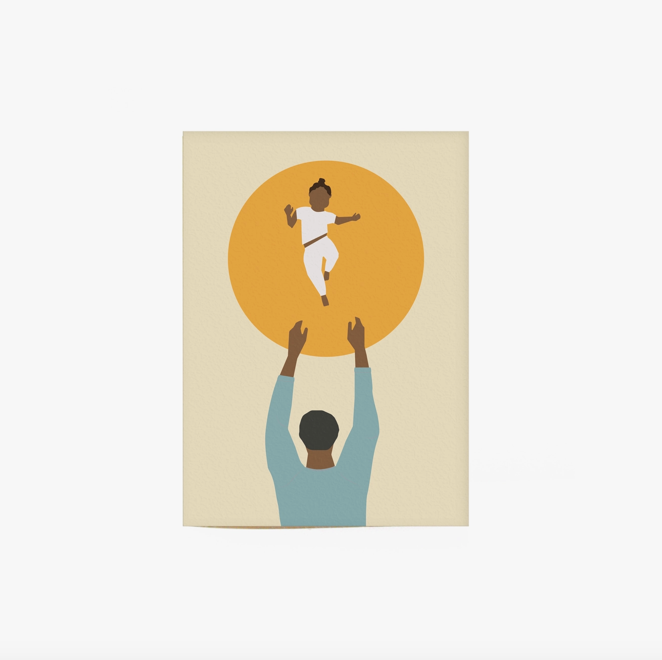 Yellow Circle Dad + Kid
