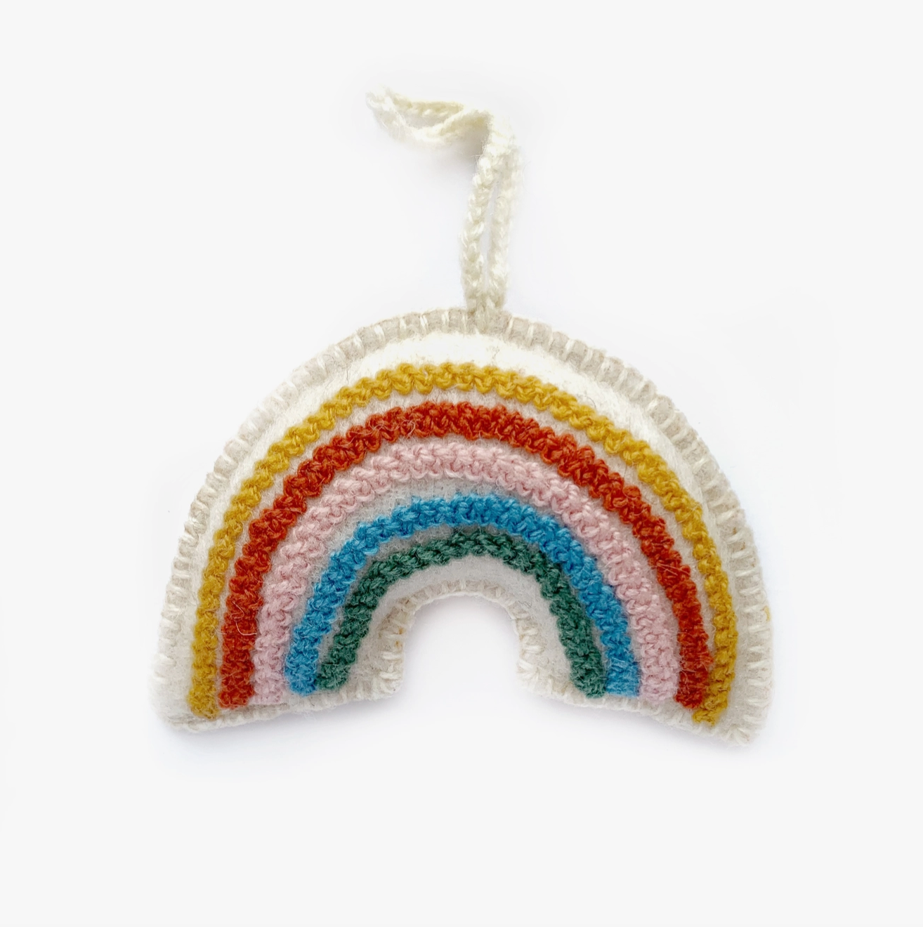 Felt Muted Rainbow Ornament