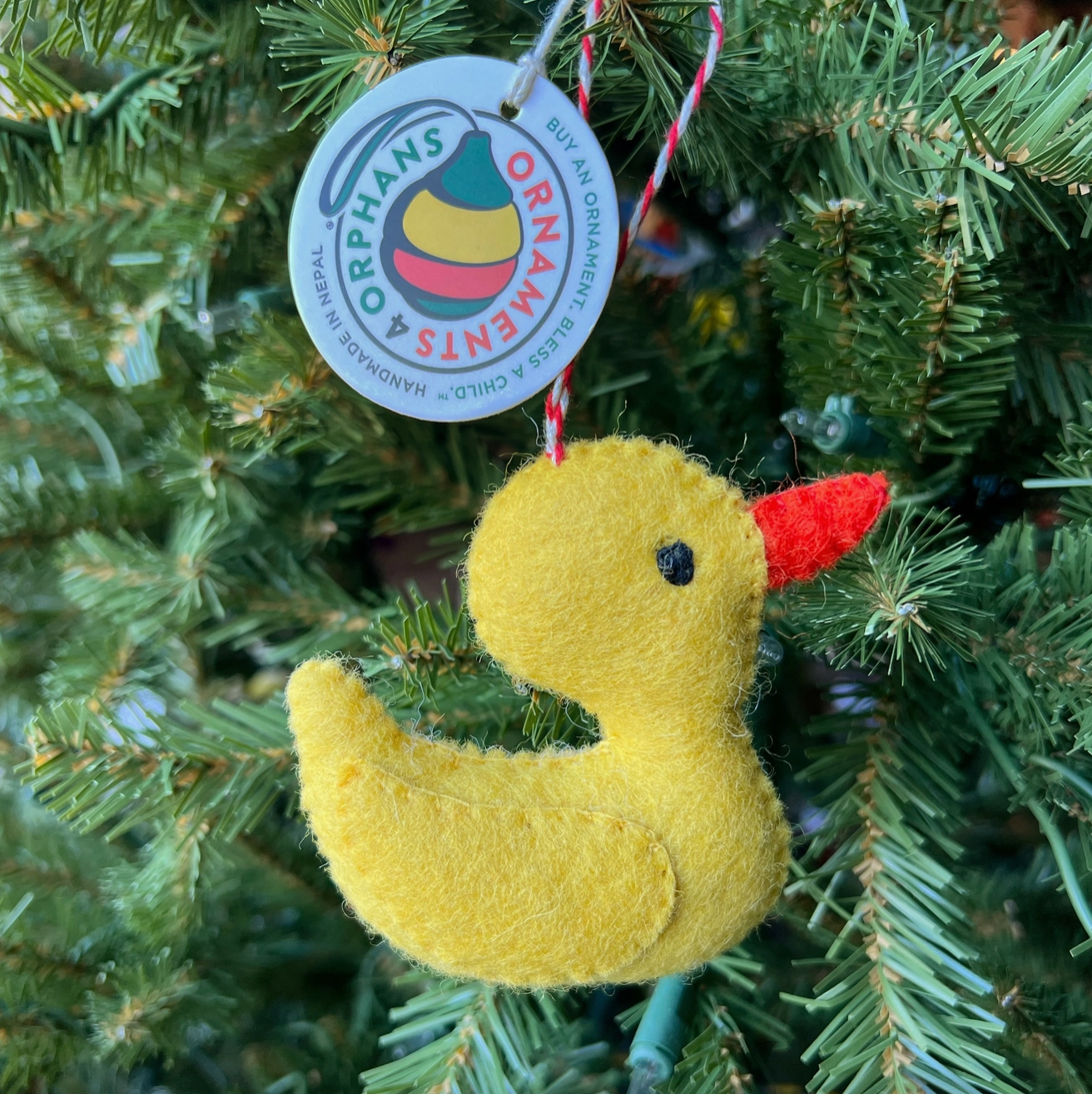 Felt Rubber Duck Ornament