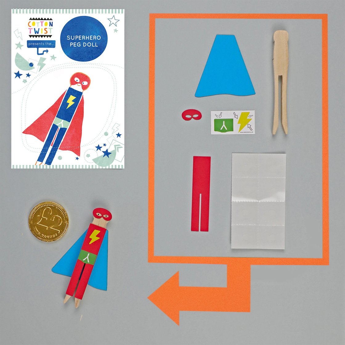 Super Hero Peg Doll Mini Kit