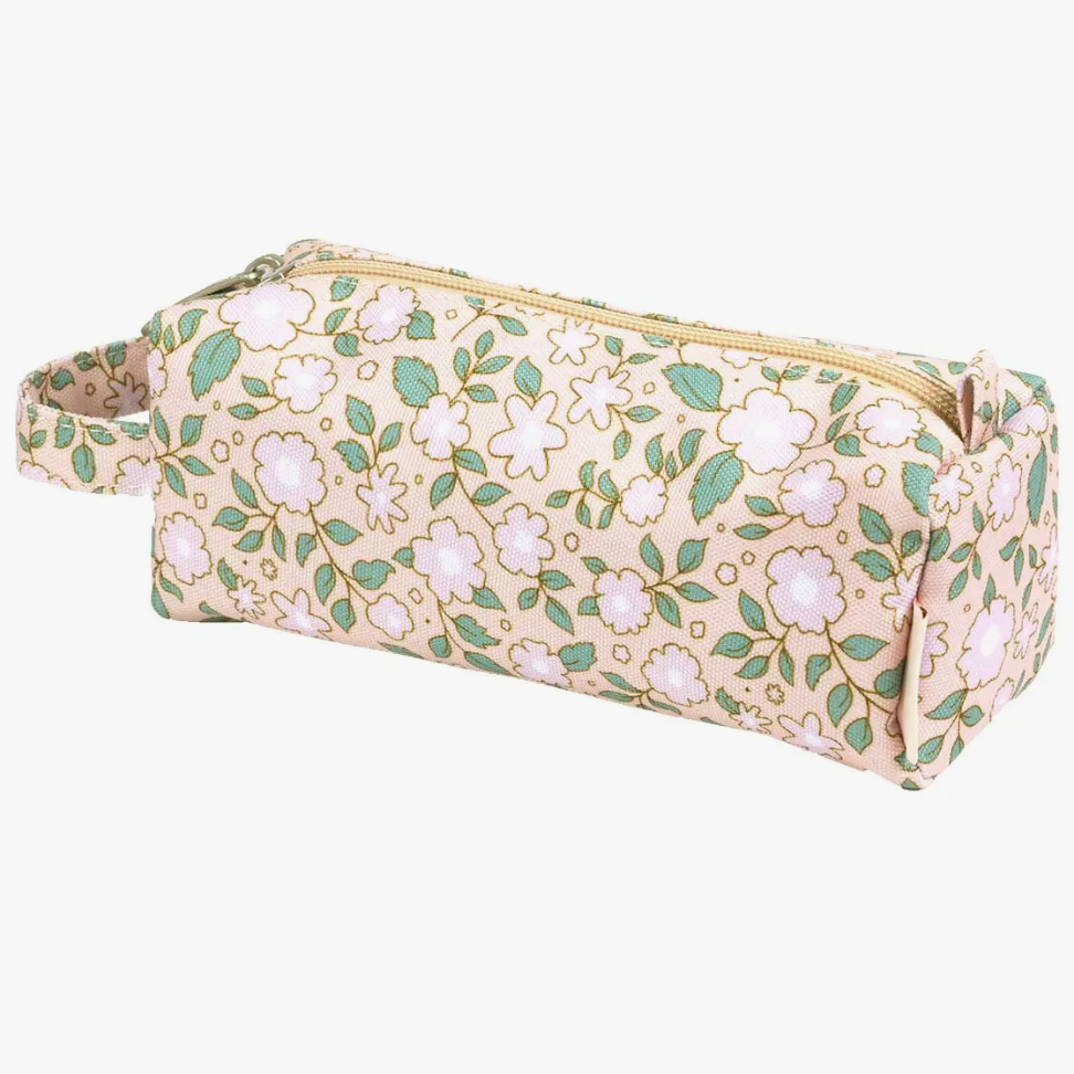 Pencil Case: Pink Flowers