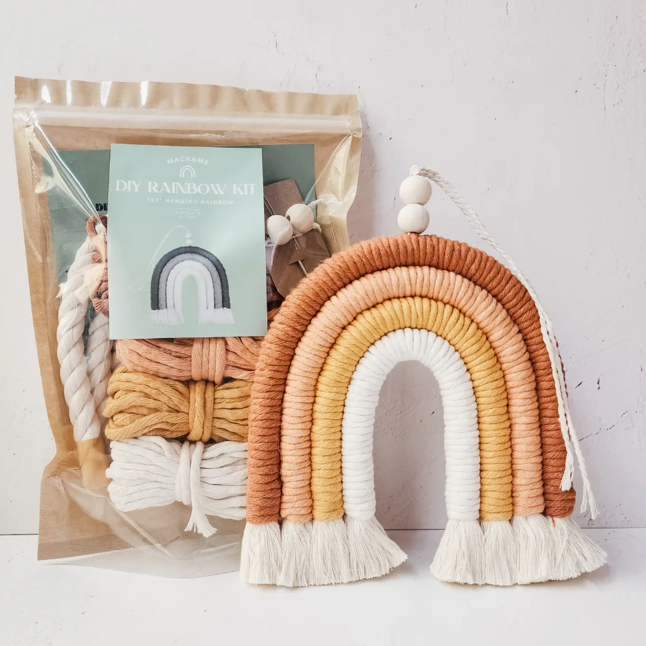DIY Macrame Rainbow Kit: Orange
