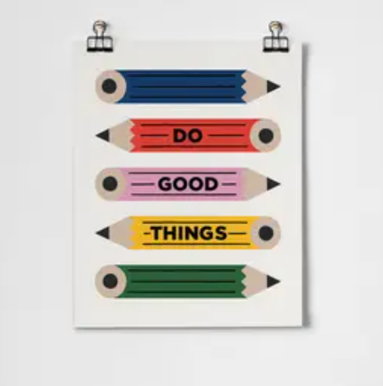 Art Print: Do Good Things Pencils (11" x 14")