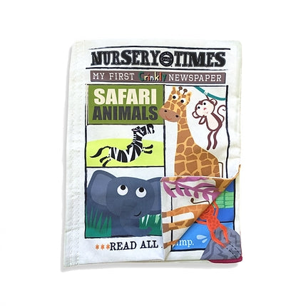Nursery Times Crinkly Newspaper: Safari Animals