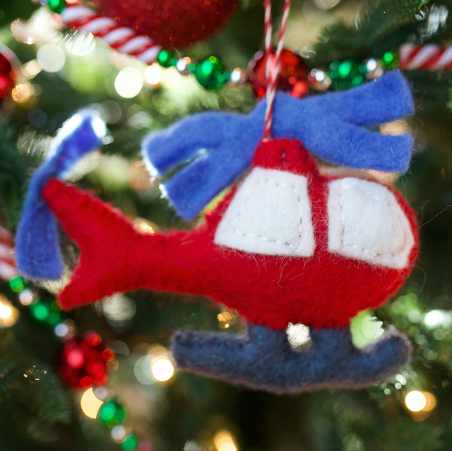 Felt Helicopter Ornament