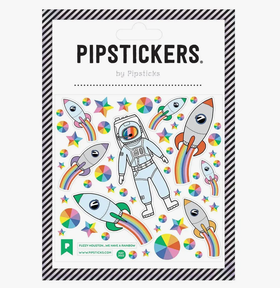 Fuzzy Rocket Shape Sticker Sheet