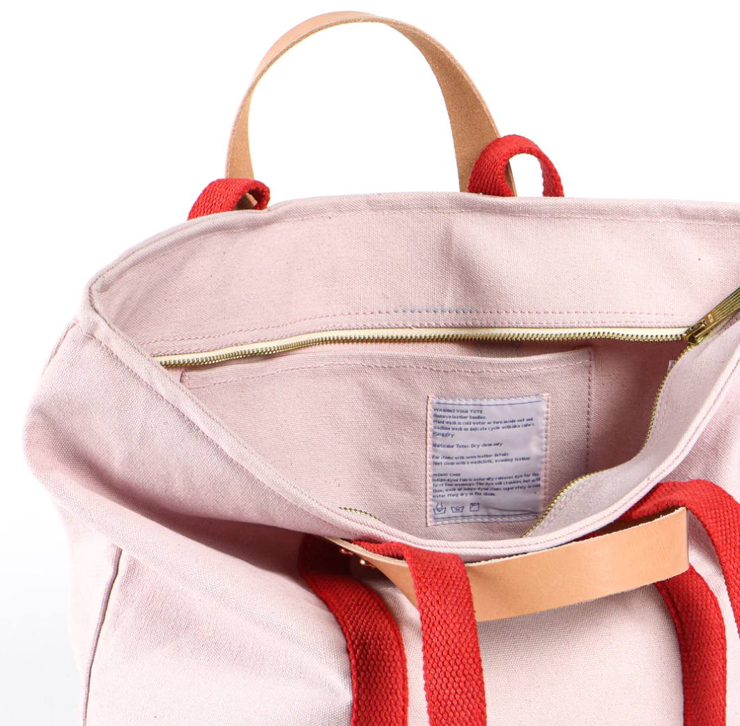 XL Zipper Tote: Sky