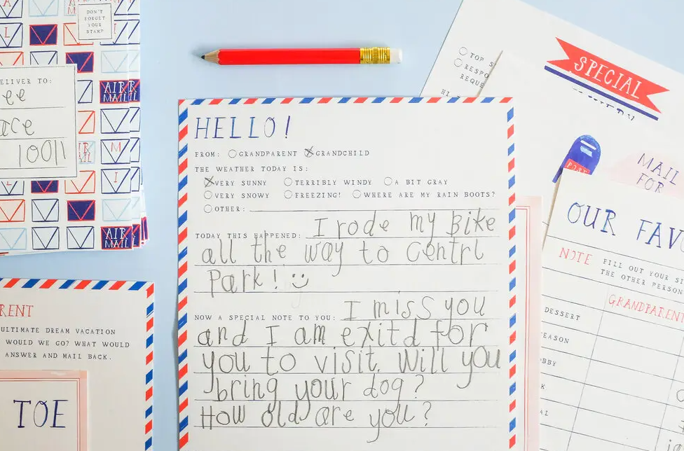 Grandparent + Grandchild Pen Pal Kit