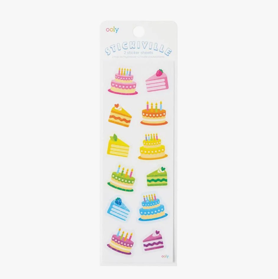 Birthday Cakes Sticker Sheet