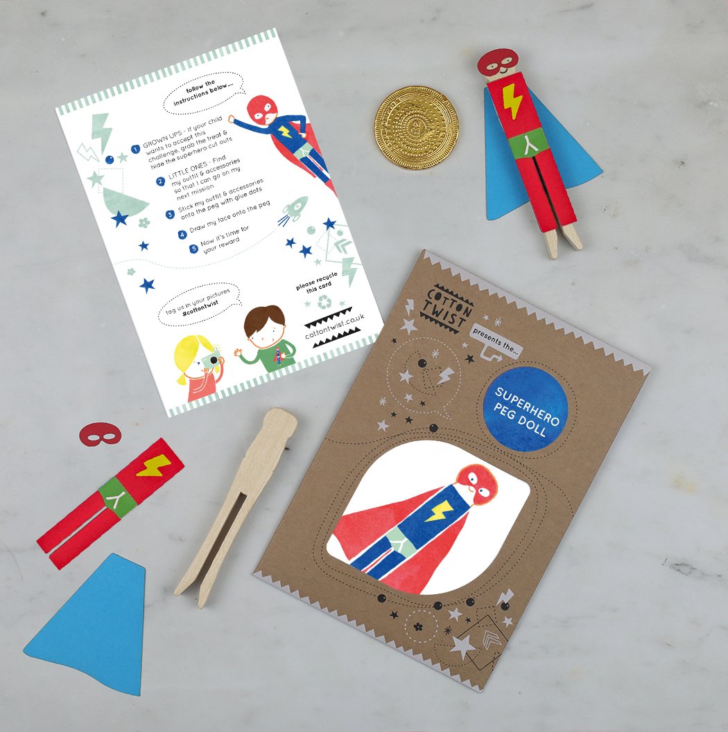 Super Hero Peg Doll Mini Kit