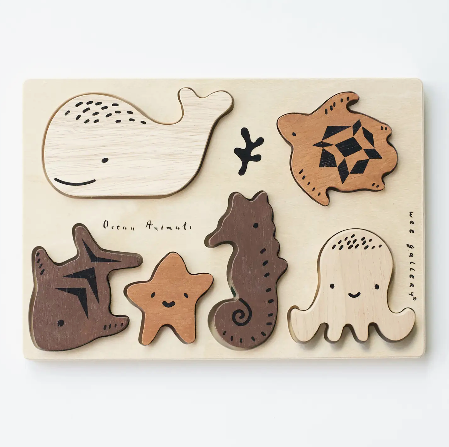 Wooden Tray Puzzle - Ocean Animals