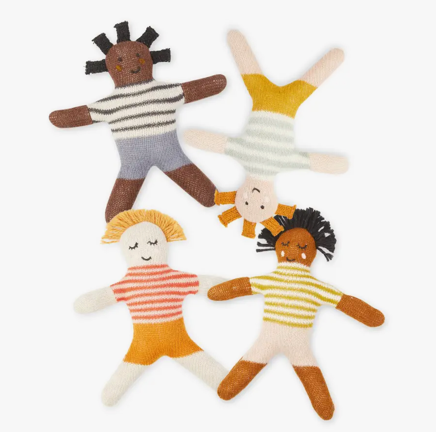 Cotton Knit Mini Buddies Rattles - 4 options