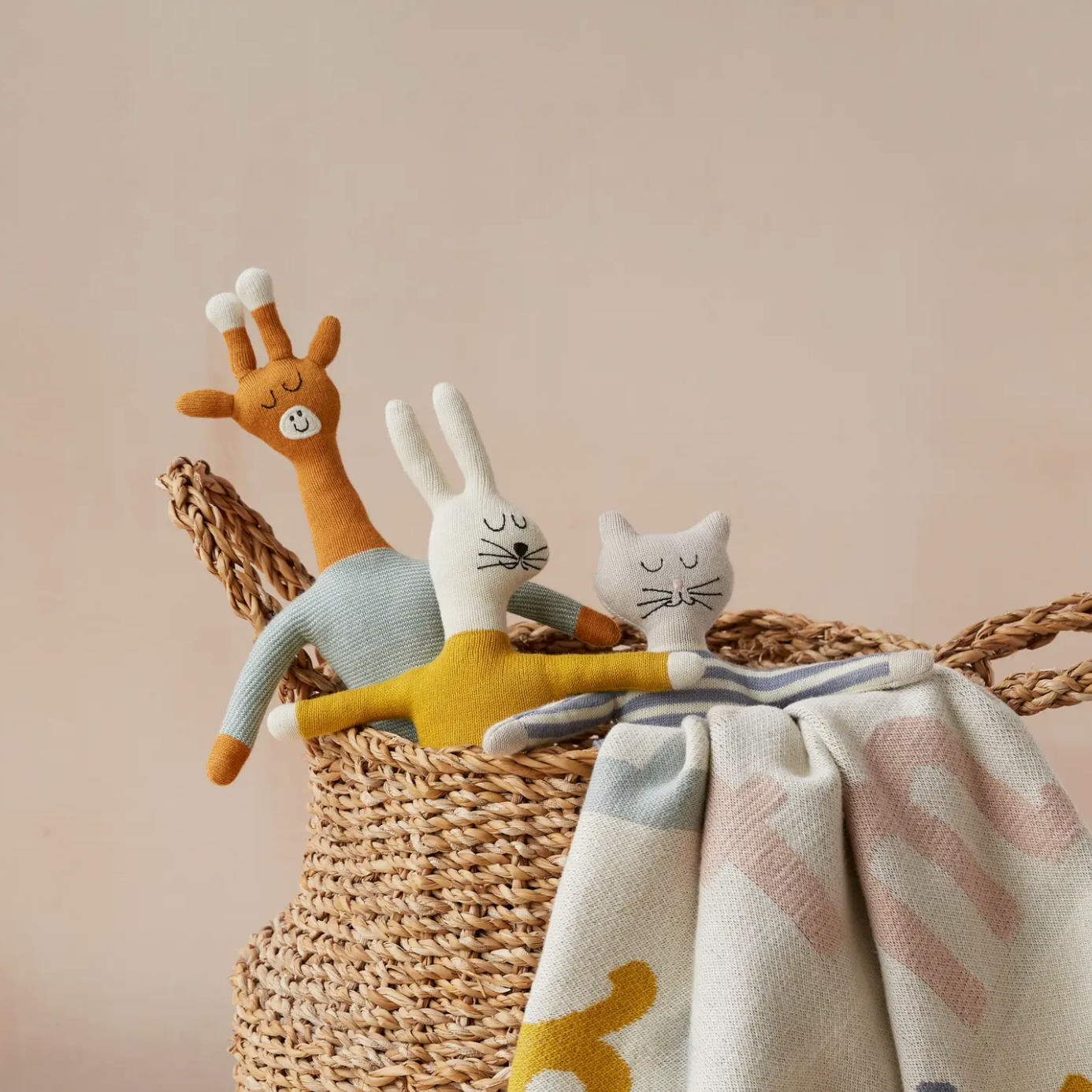 Heirloom Knitted Giraffe Soft Toy