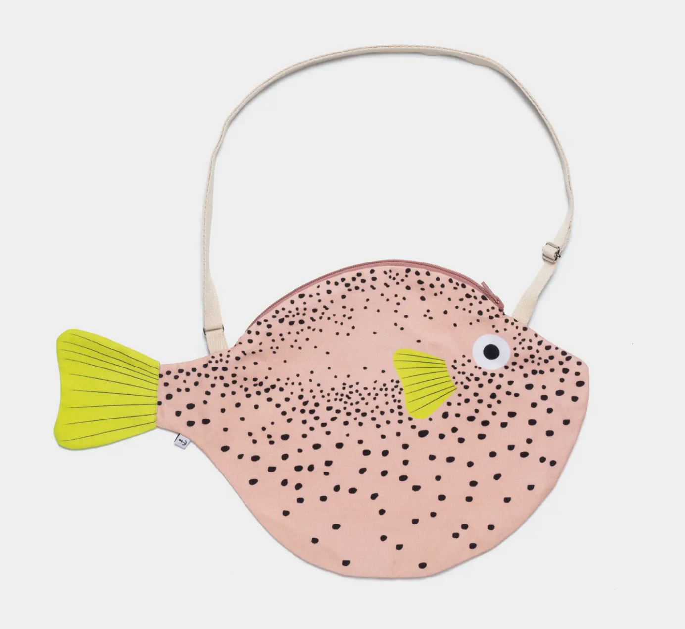Large Pink Pufferfish Cross Body Bag