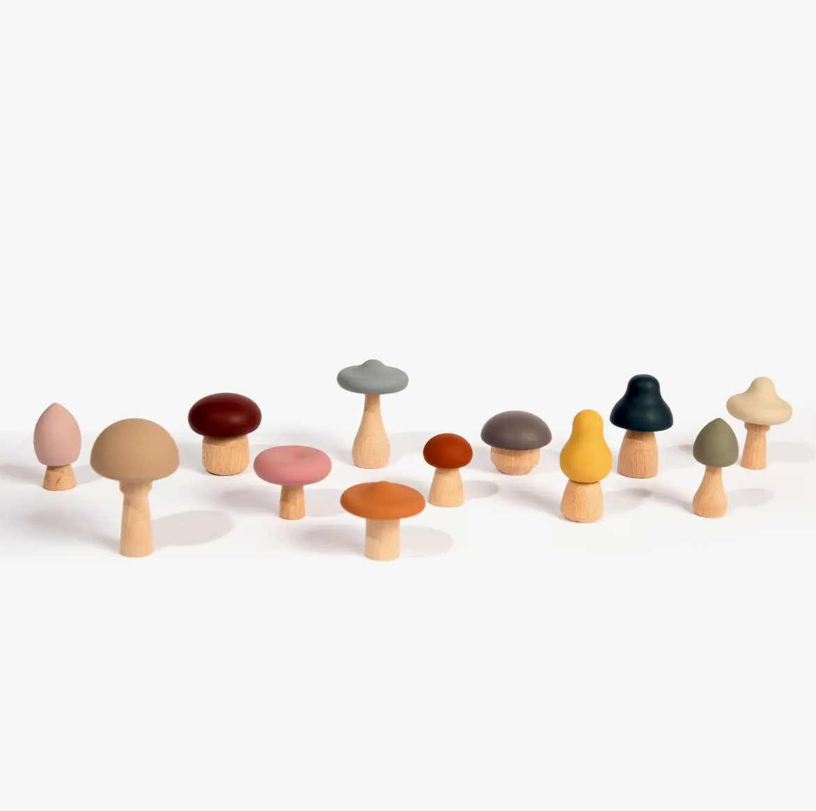 Wood + Silicone Mushroom Sorting Set