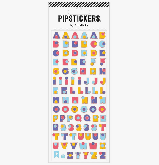 Polka Dot Alphabet Sticker Sheet