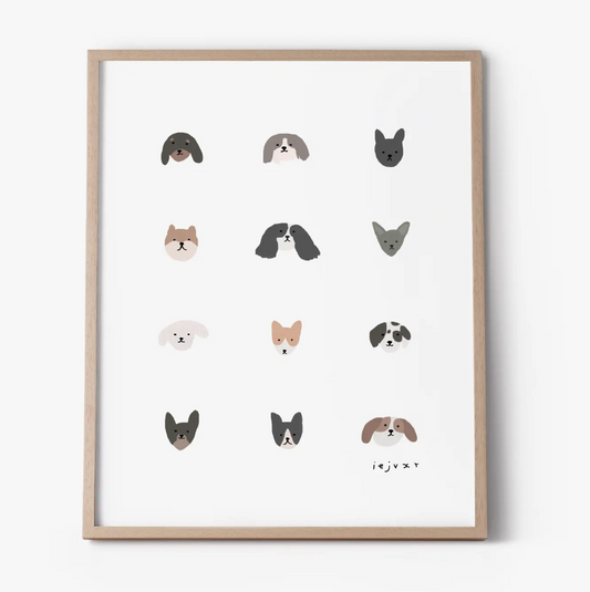 Art Print: Cute Dogs (8" x 10")