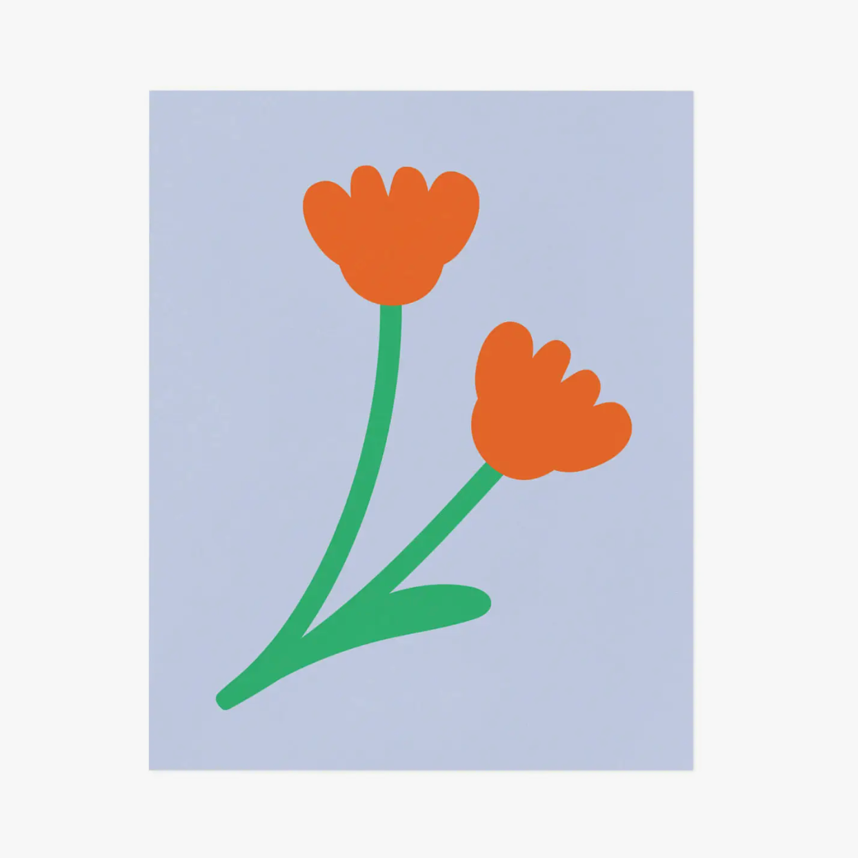 Art Print: Orange Flowers (8" x 10")
