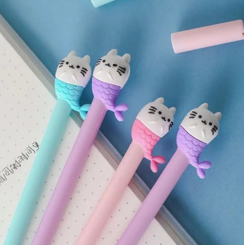 Cat Mermaid Gel Pen - 3 designs