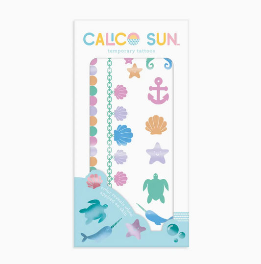 Calico Sun Temporary Tattoos: Ocean