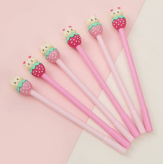 Strawberry Rabbit Gel Pen - 2 designs