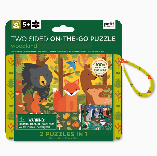Two-Sided Woodland Puzzle - 49 piece