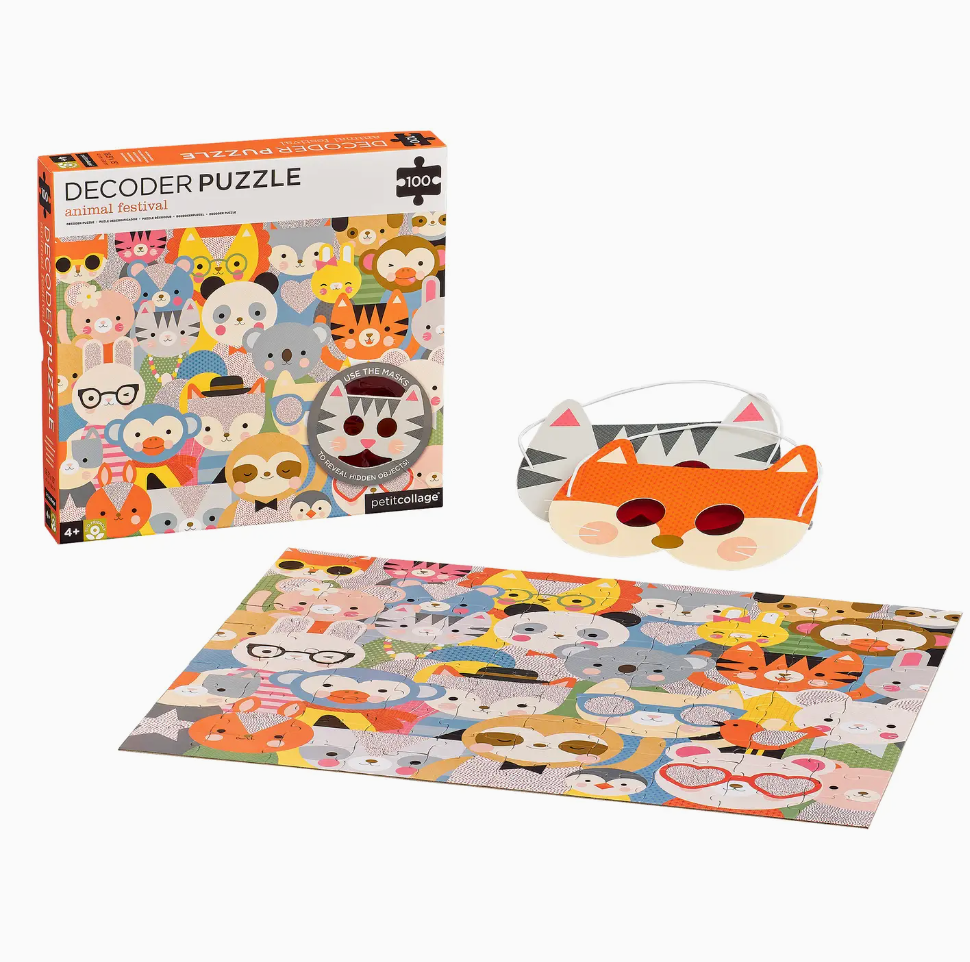 Animal Festive Decoder Puzzle - 100 piece