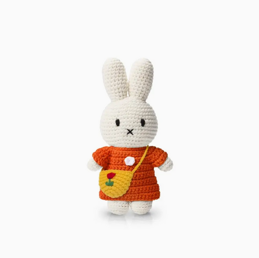 Miffy Bunny Soft Toy - Orange Dress + Bag