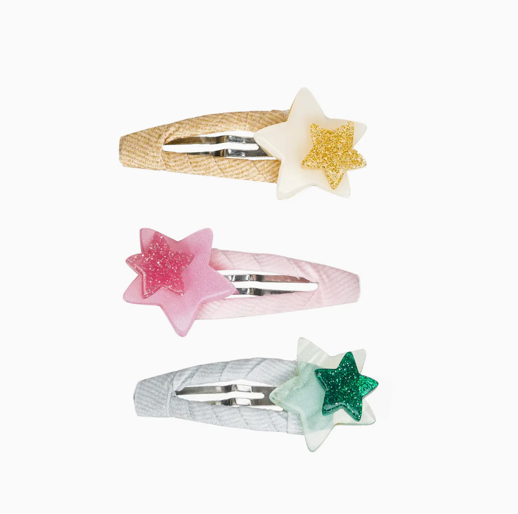 Star Hair Clip Trio