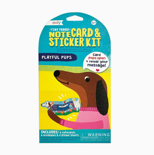 Cards + Stickers Set - Playful Pups