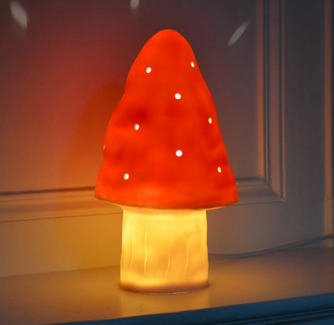 Small Mushroom Lamp - Red