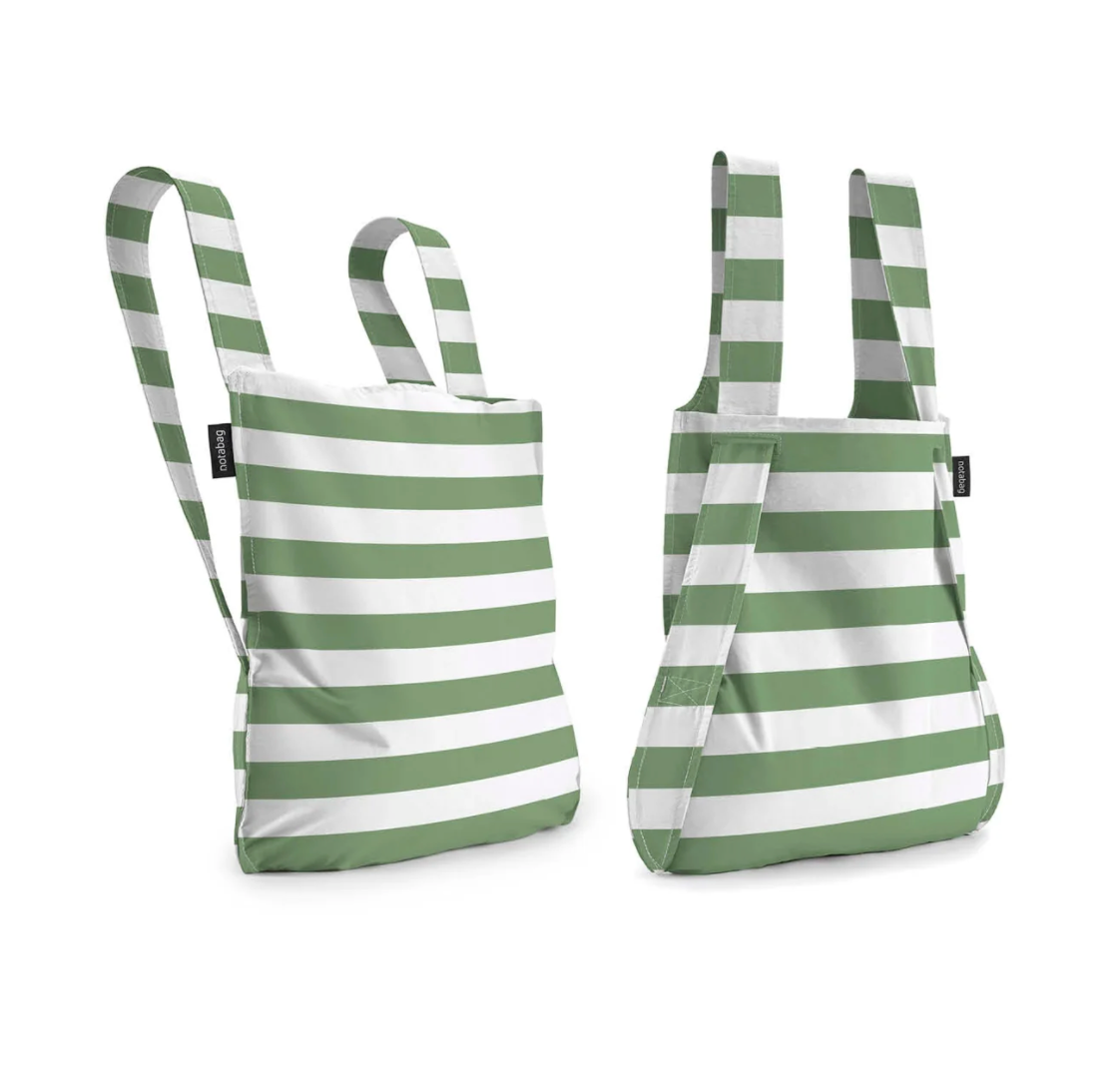 Tote + Backpack: Olive Stripes