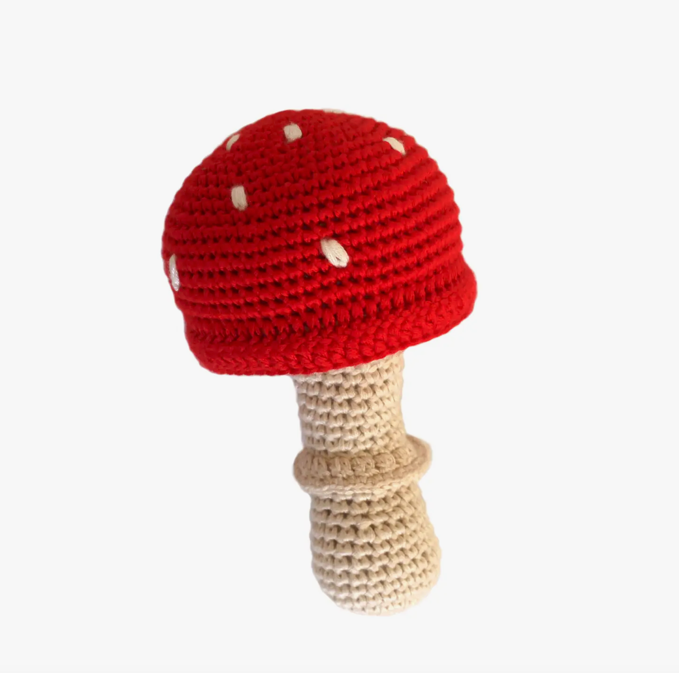 Crochet Rattle: Mushroom