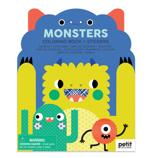Coloring Book and Stickers: Monsters