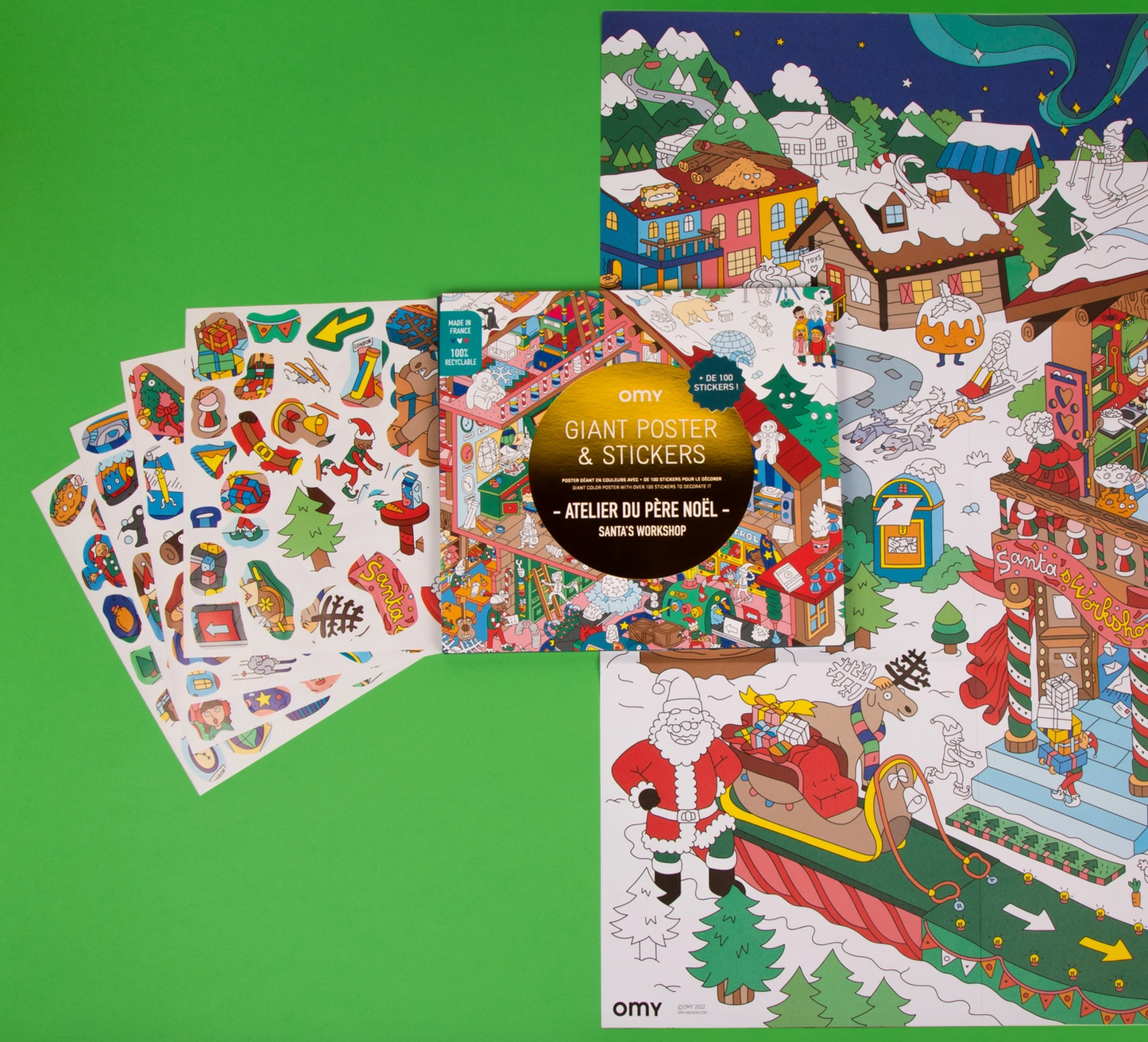 Giant Coloring + Sticker Poster - Holiday Factory