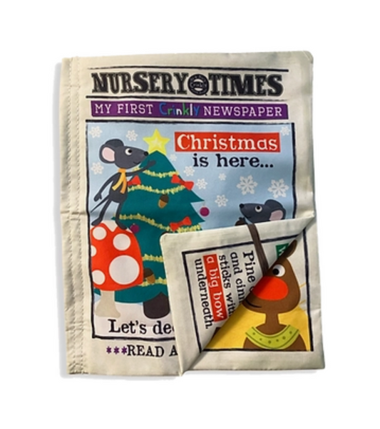 Nursery Times Crinkly Newspaper: Christmas Mice