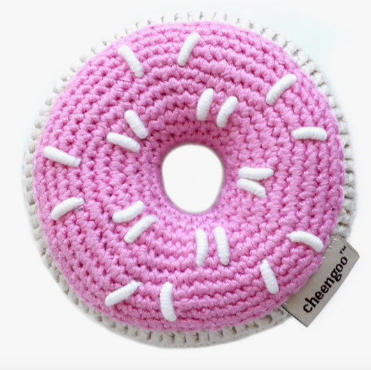 Crochet Rattle: Pink Donut